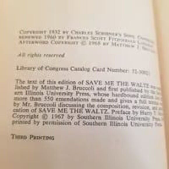 Save me the waltz paperback book by Zelda Fitzgerald 1967 third Printing - Picture 7 of 7